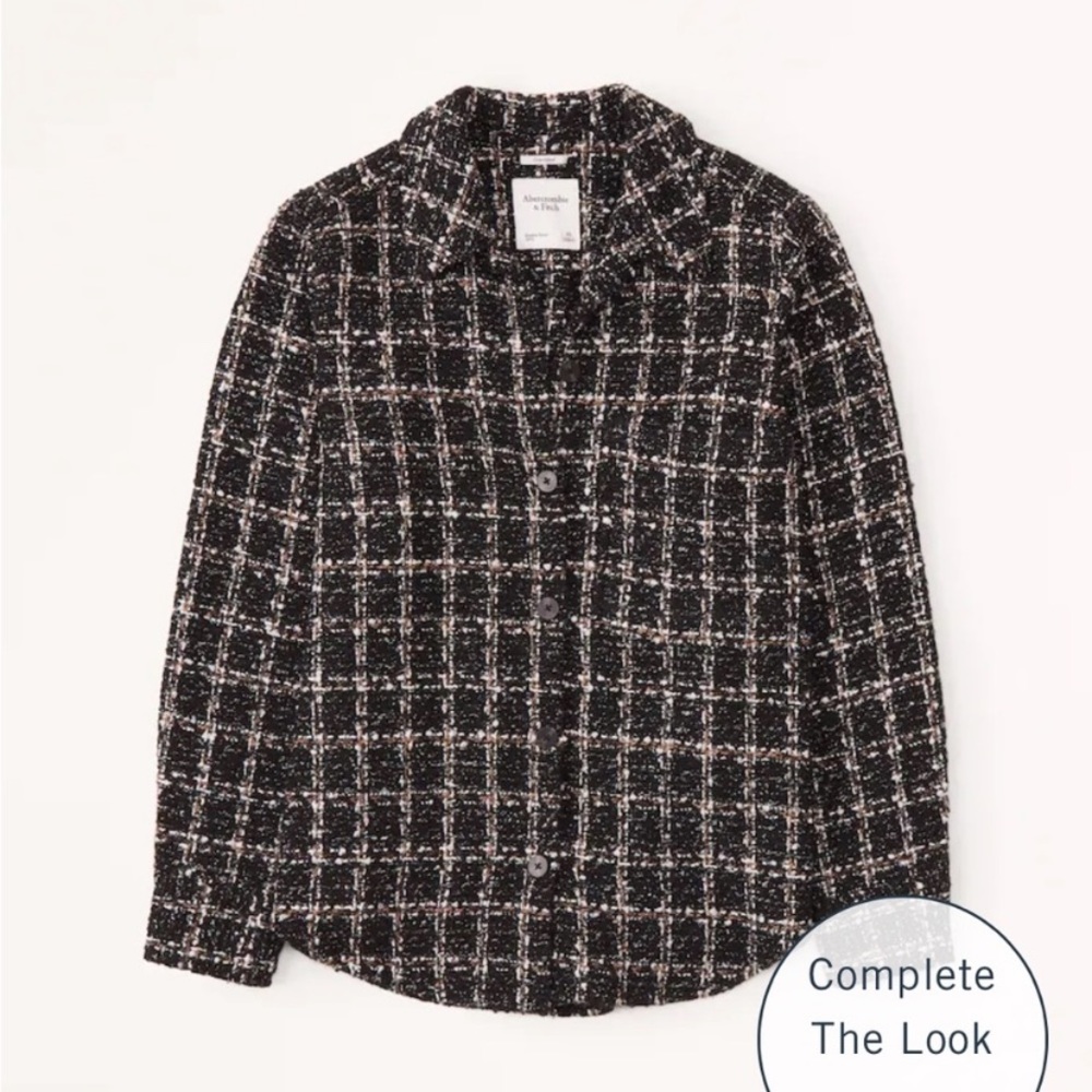 Abercrombie Tweed over sized shirt jacket